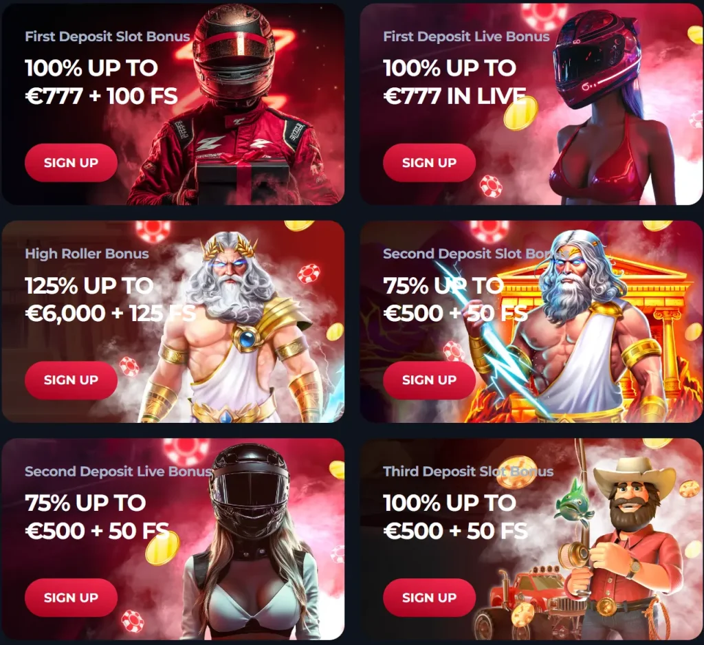 Winorio bonuses example