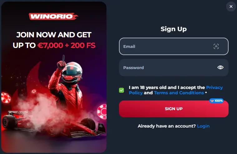 Winorio registration
