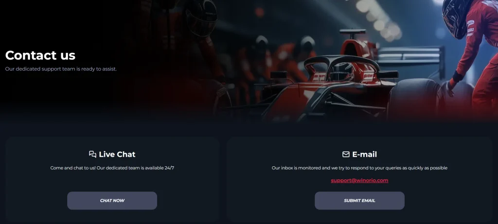 Winorio support channels